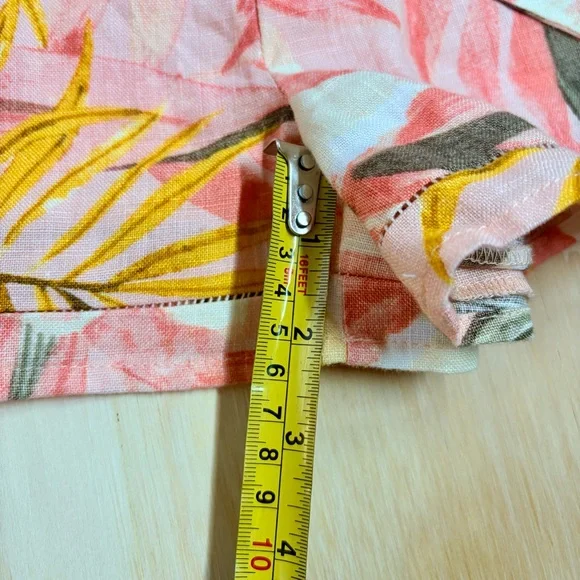 Joie Jaklynn Tropical Linen Tie Waist Shorts NWT Size 4 - Picture 9 of 12